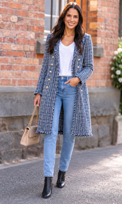 Black White Tweed Jacket